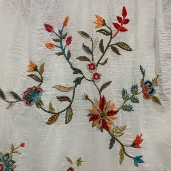 Johnny Was Workshop floral embroidered blouse size XS - Picture 11 of 14